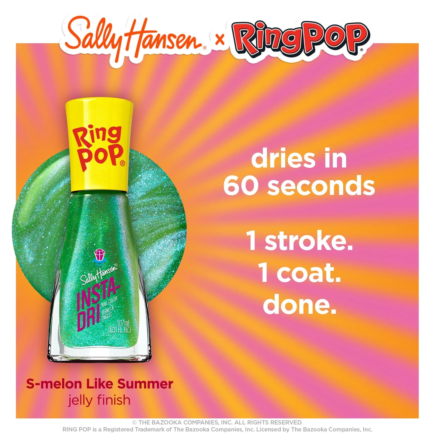 Sally Hansen Insta-Dri x Ring Pop Nail Polish