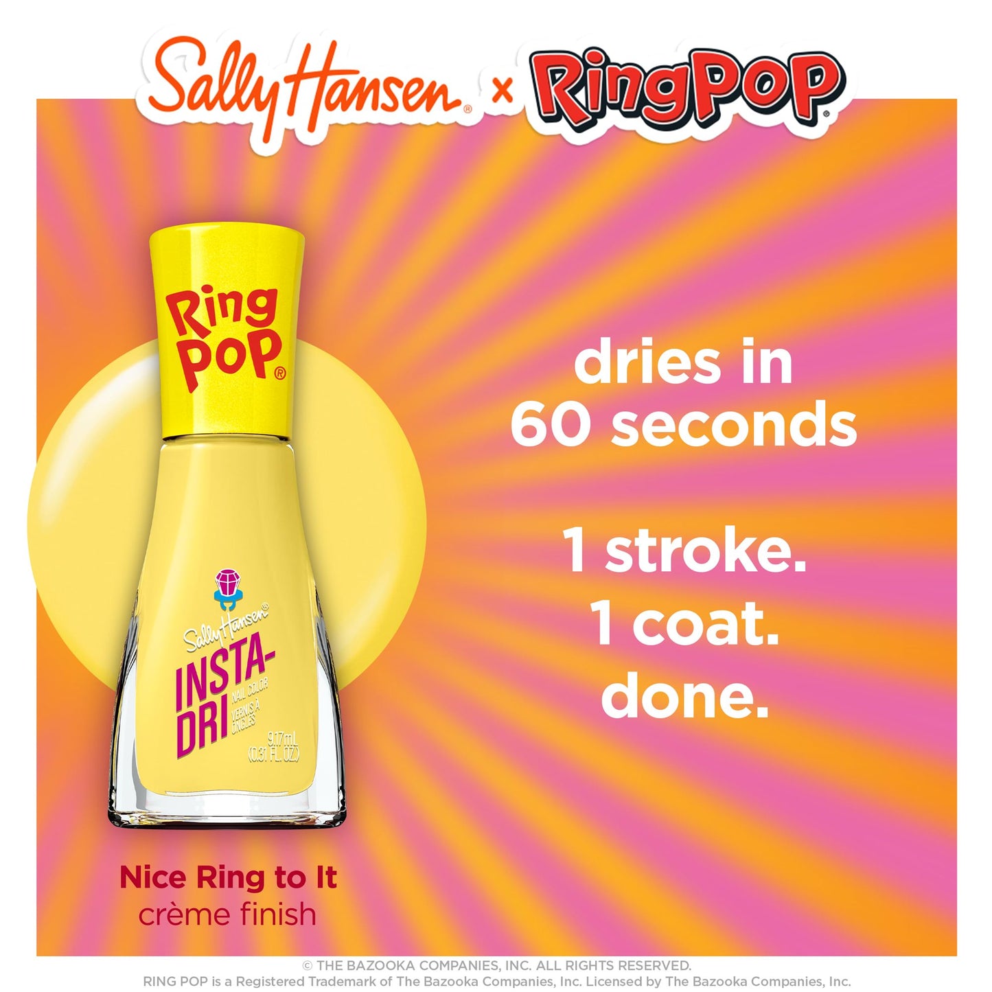 Sally Hansen Insta-Dri x Ring Pop Nail Polish