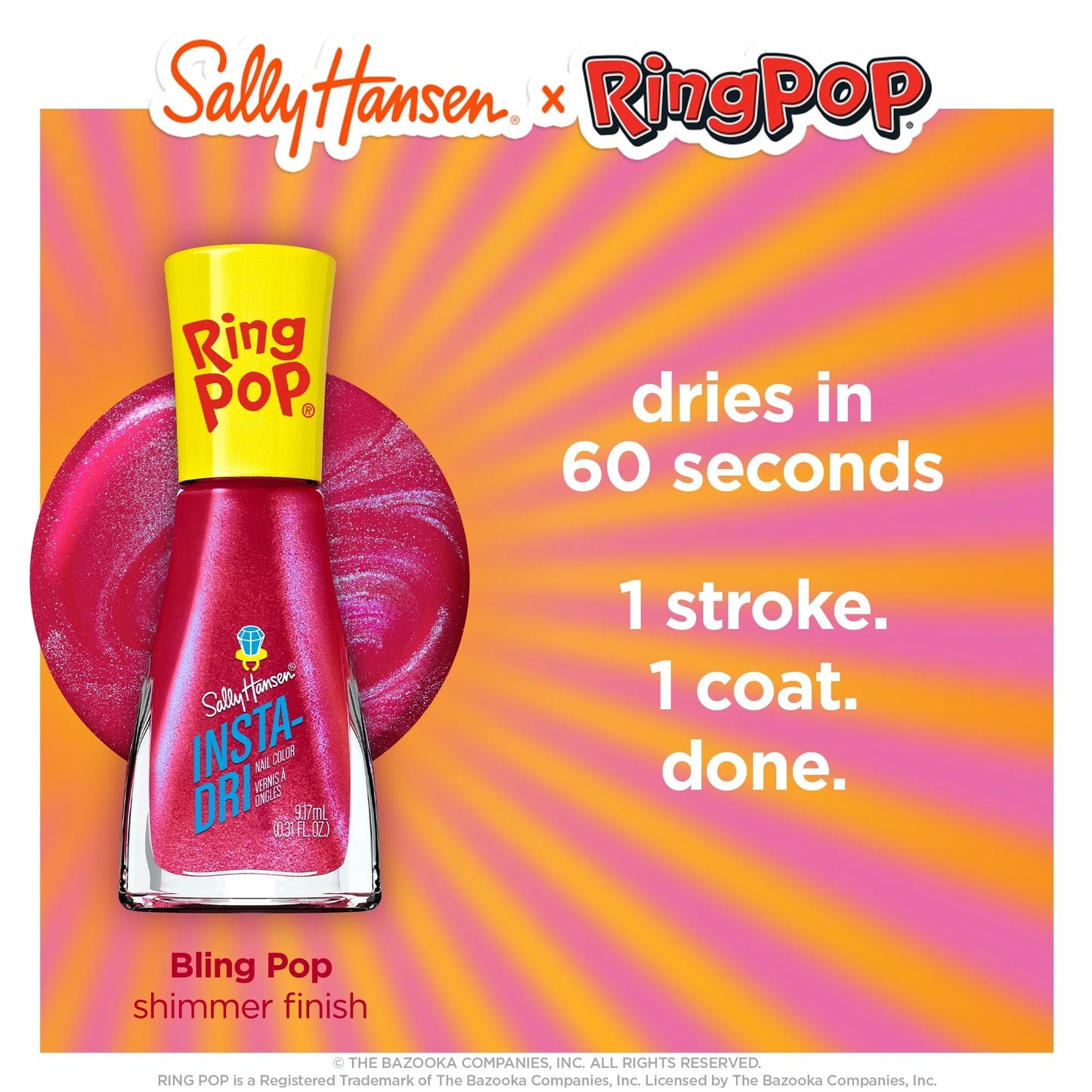 Sally Hansen Insta-Dri x Ring Pop Nail Polish