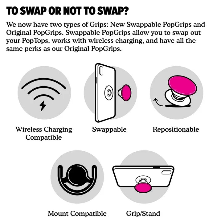 PopSockets Adhesive Phone Grip with Expandable Kickstand and swappable top - Tropical Sunset
