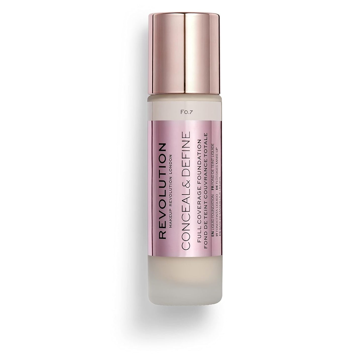 Makeup Revolution Conceal & Define Foundation, Cream Foundation Makeup, Full Coverage, Vegan & Cruelty-Free,