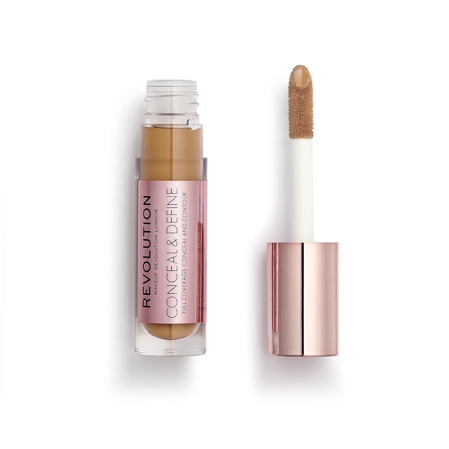 Makeup Revolution Conceal & Define Foundation, Cream Foundation Makeup, Full Coverage, Vegan & Cruelty-Free,