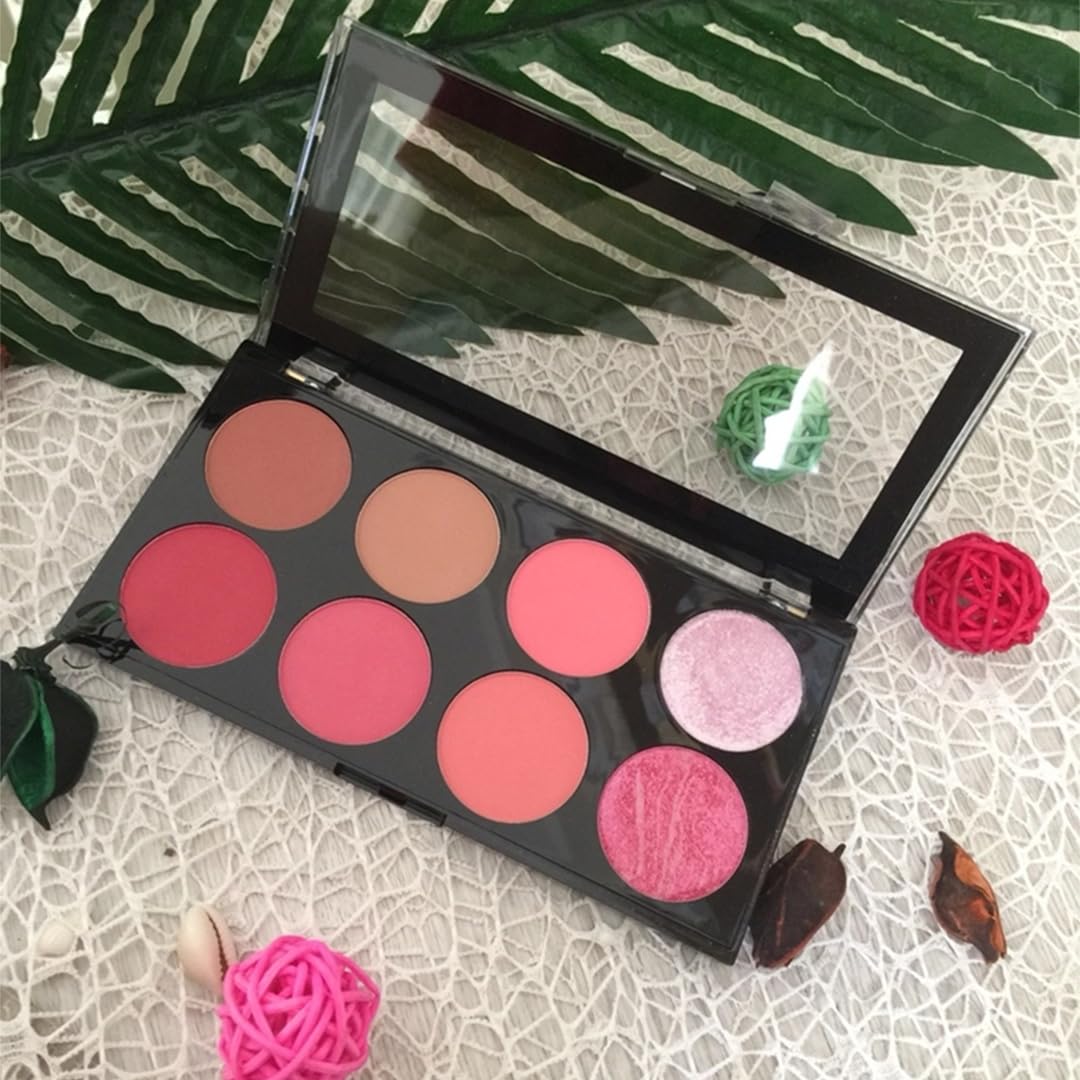 Makeup Revolution Ultra Blush Makeup Palette, Bronzer & Highlighter, Includes 8 Shades, Gluten free, Vegan & Cruelty Free, Sugar & Spice, 13g