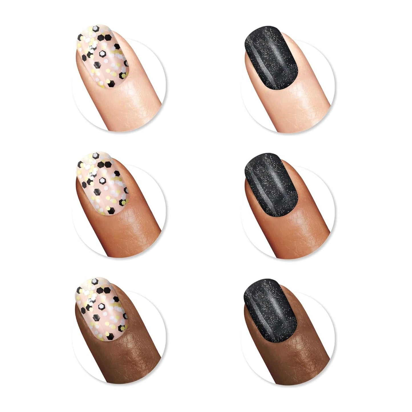 Sally Hansen Insta-Dri® X Despicable Me Glitter and Metallic Black Nail Polish Duo