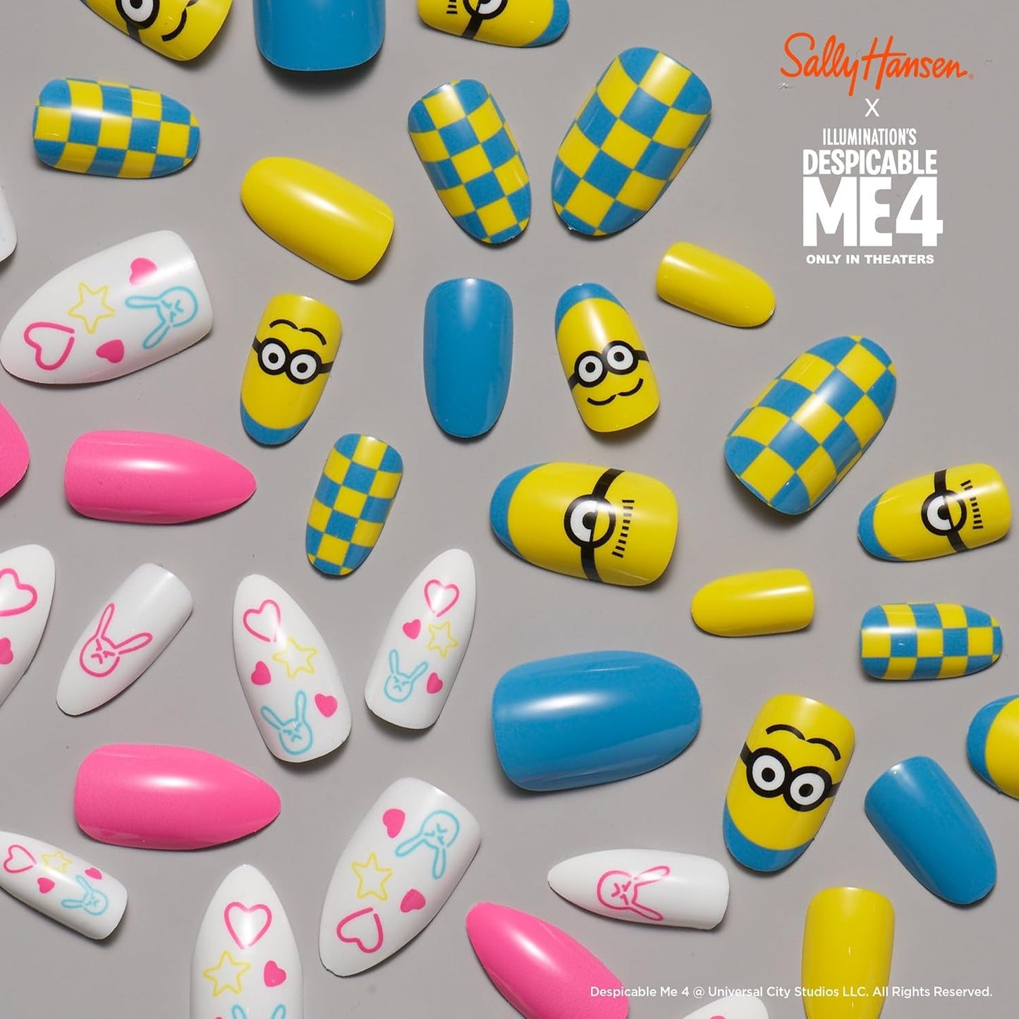 Bundle of 2 Sally Hansen Despicable Me Press On Nails