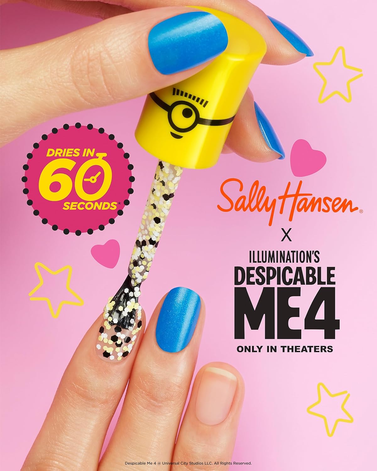 Sally Hansen Insta-Dri Nail Polish x Despicable Me Nail Polishes,