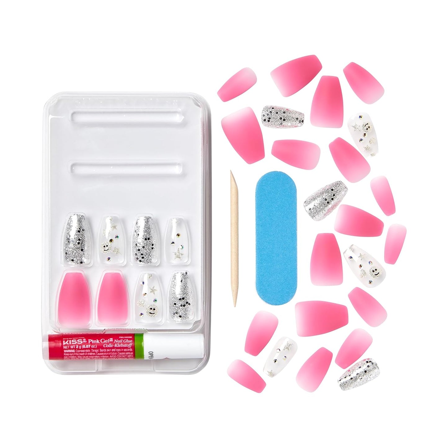 Jelly Fantasy Sculpted Ready-To-Wear Coffin Nails by Kiss