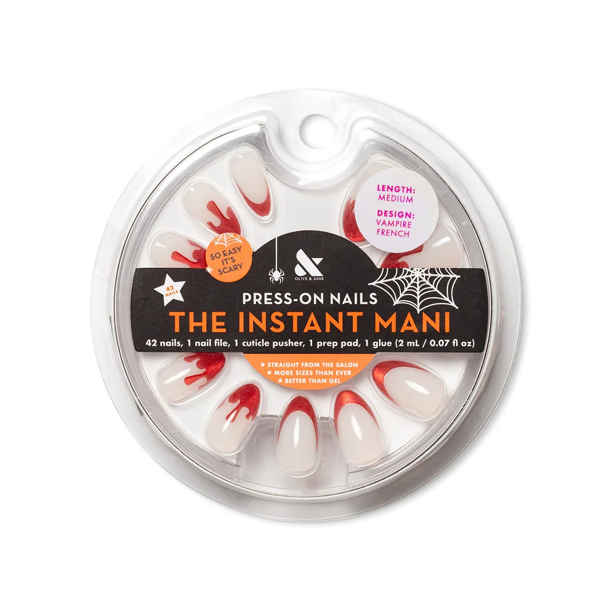 Olive & June Instant Mani Press-On Nails, 42 Pieces (choose from 7 designs)