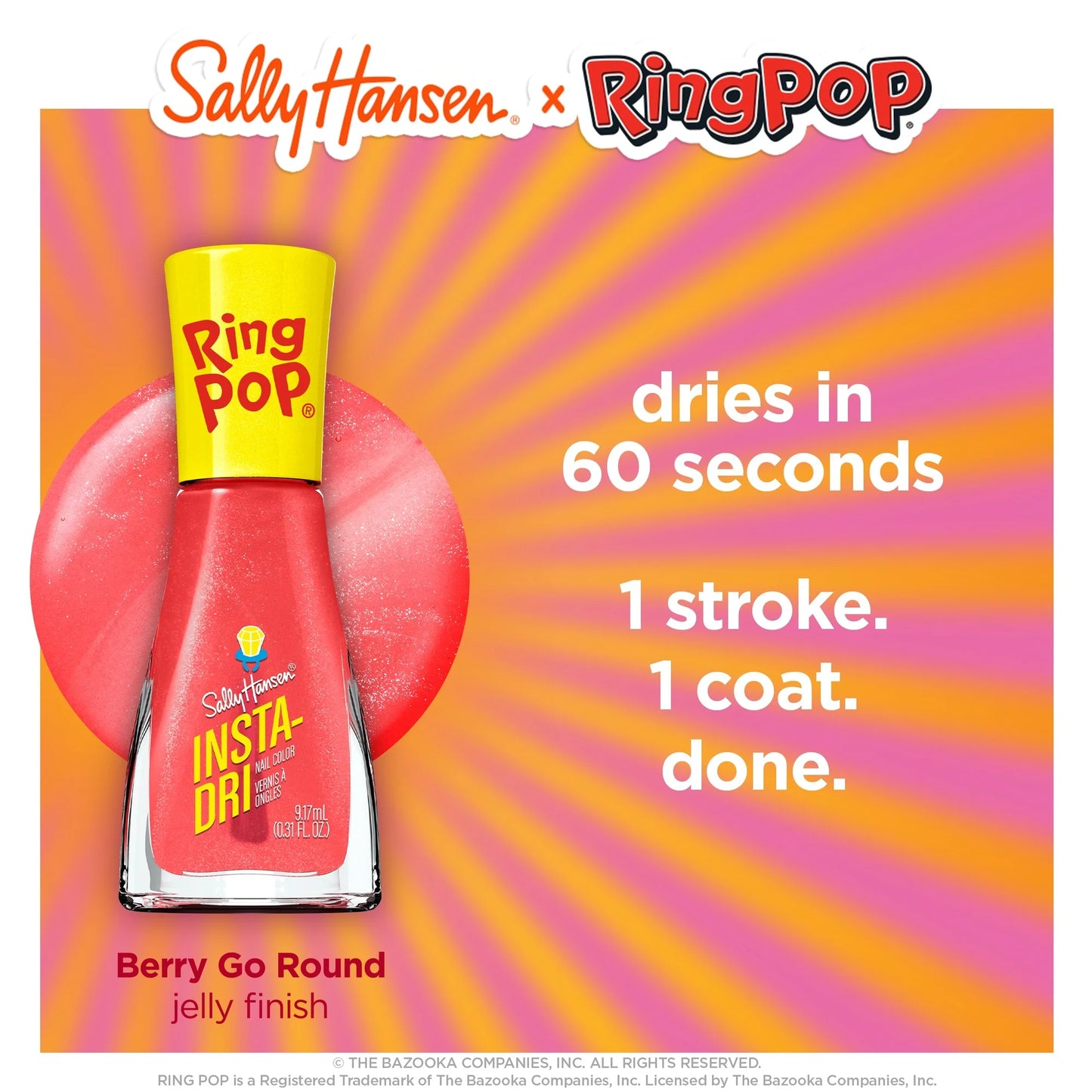 Sally Hansen Insta-Dri x Ring Pop Nail Polish