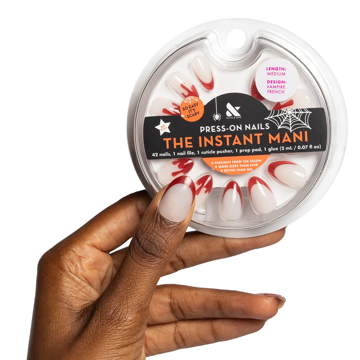 Olive & June Instant Mani Press-On Nails, 42 Pieces (choose from 7 designs)
