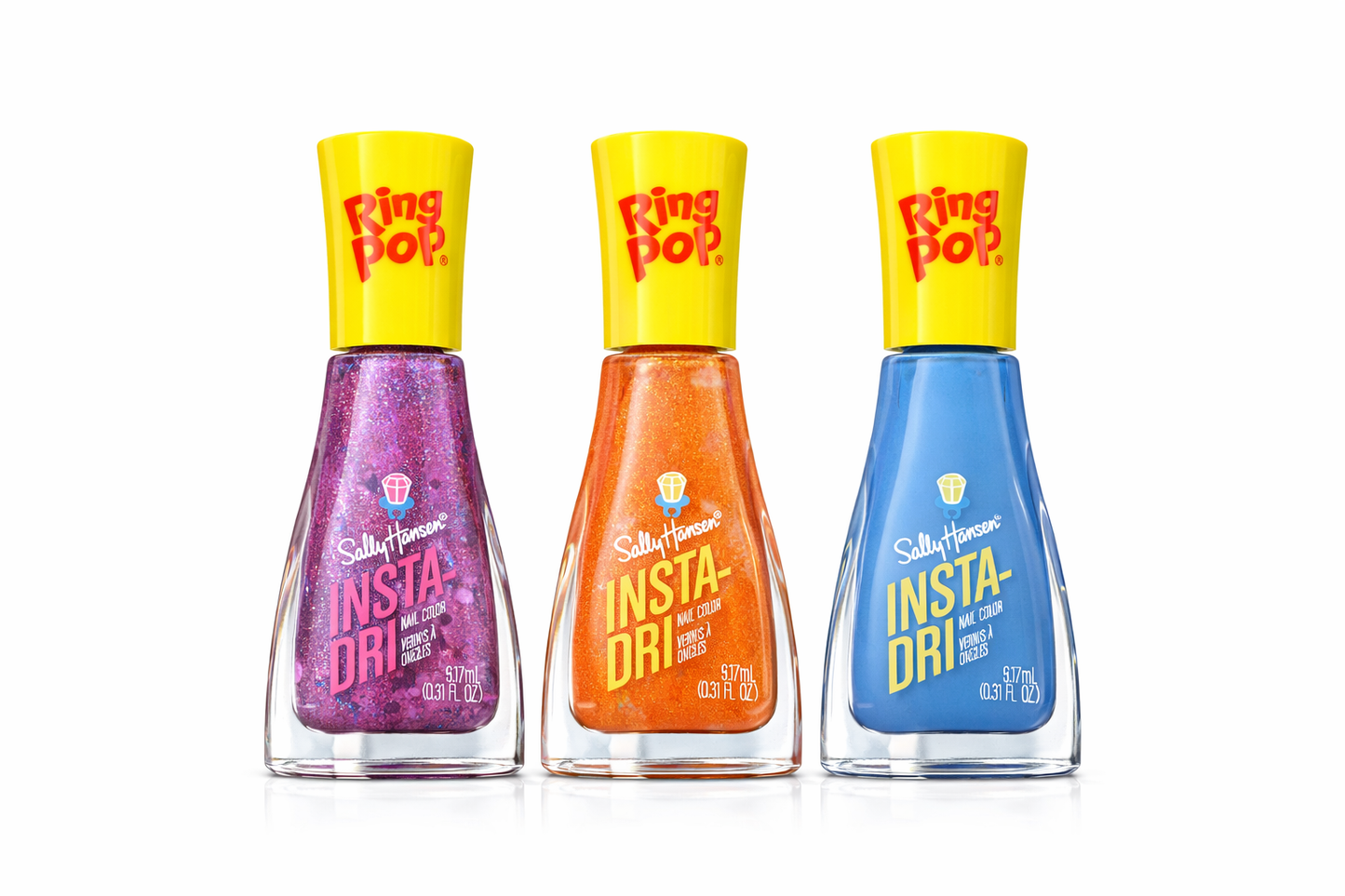 Ring Pop Candy Skittles Trio (3-pack) Nail Polish Bundle