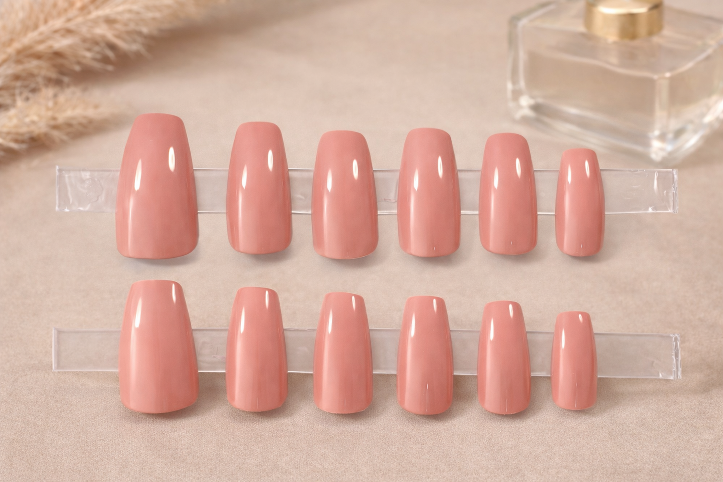 New! Kay Bei Blush Theory – Coffin Press-On Nails (10 piece set)