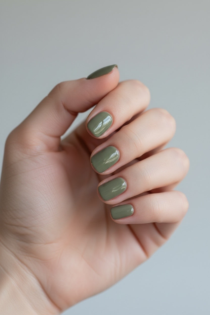 New! Kay Bei Sage Muse – Short Oval Press-On Nails (10 piece set)