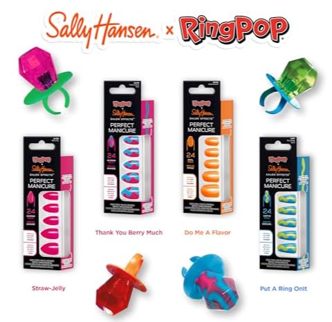 Sally Hansen Salon Effects Perfect Manicure, Press On Nails, Non-Damaging Adhesive Tabs, File, and Alcohol Pad Included 24 Ct.