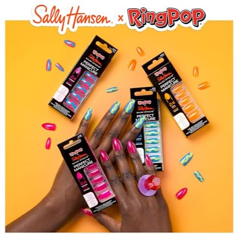 Sally Hansen Salon Effects Perfect Manicure, Press On Nails, Non-Damaging Adhesive Tabs, File, and Alcohol Pad Included 24 Ct.