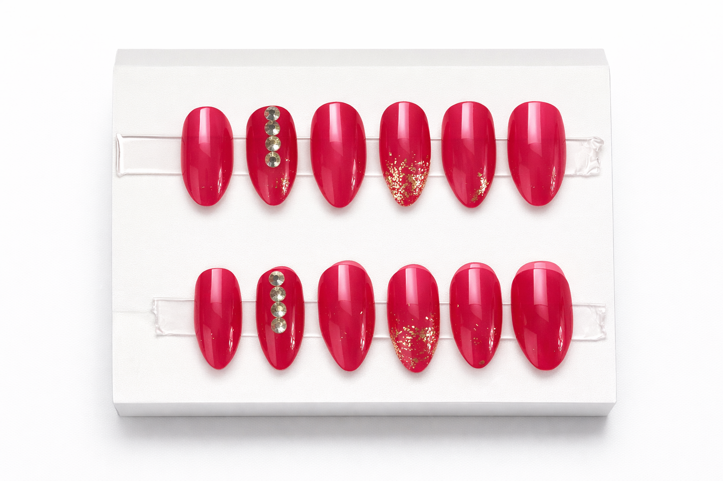New! Kay Bei “Straw Jelly Luxe” – Almond Medium Press-On Nail Kit (10 piece Set)