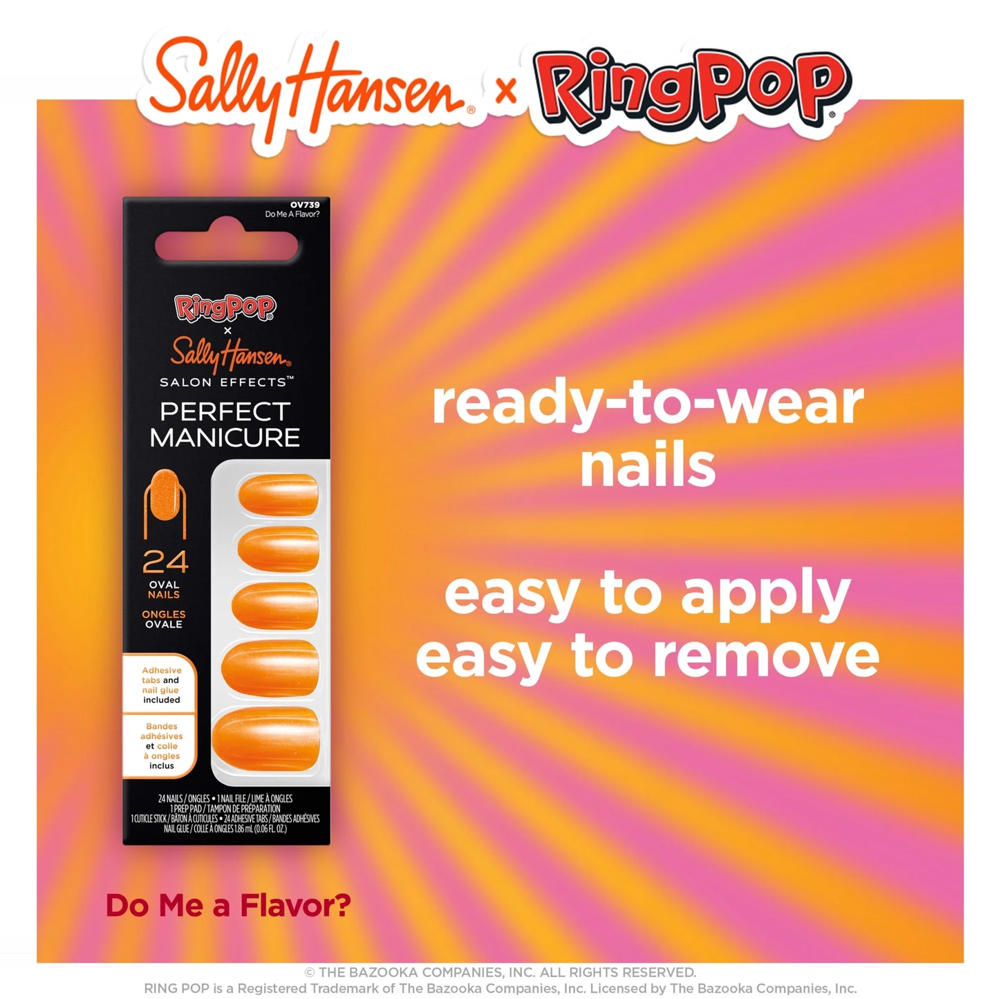 Sally Hansen Salon Effects Perfect Manicure, Press On Nails, Non-Damaging Adhesive Tabs, File, and Alcohol Pad Included 24 Ct.