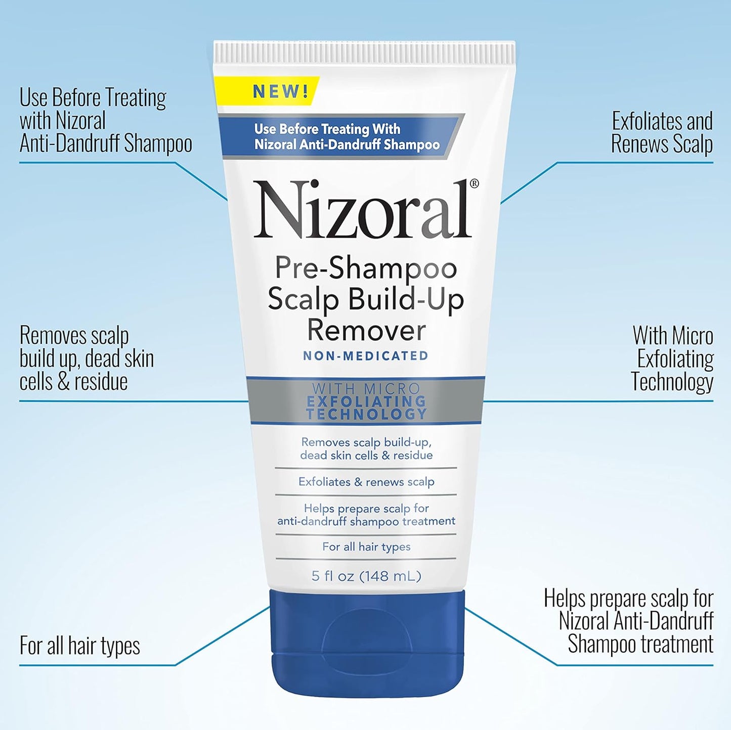 Nizoral Pre-Shampoo Scalp Build-Up Remover - Exfoliates and Renews Helps Prepare for Anti-Dandruff Shampoo Treatment, 5 oz