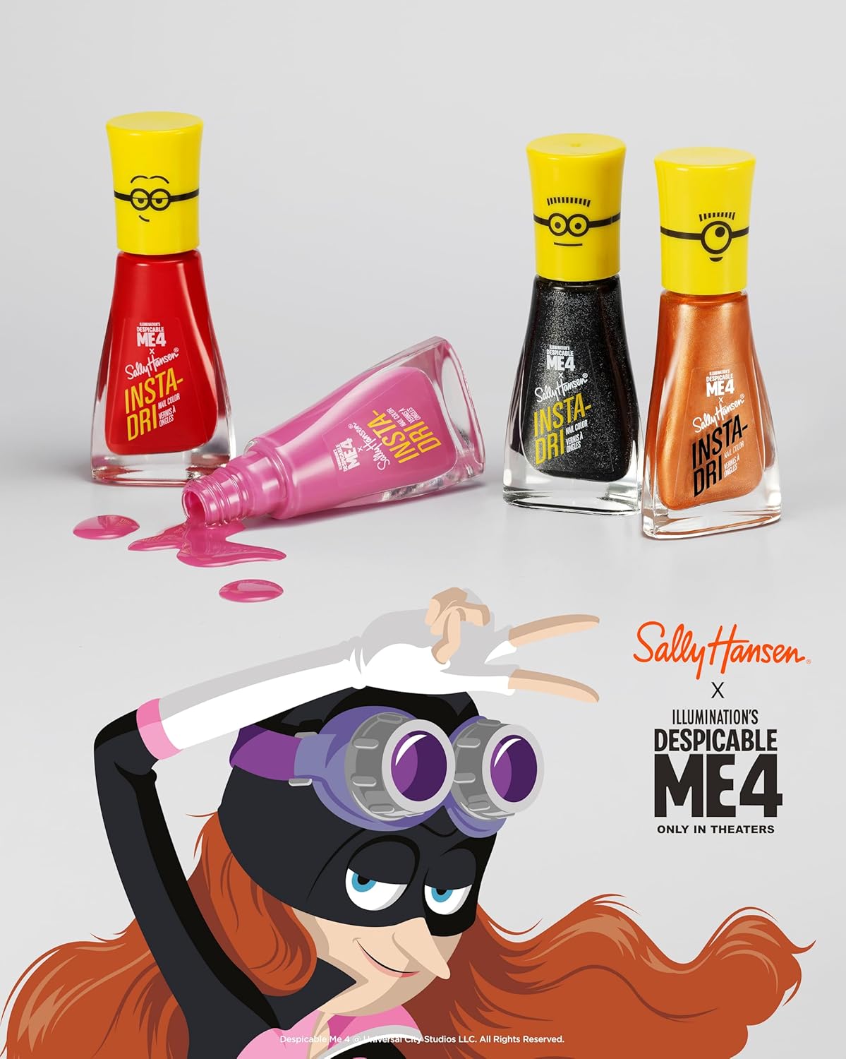 Sally Hansen Insta-Dri Despicable Me 4 Nail Polish Set 9 Vibrant Colors