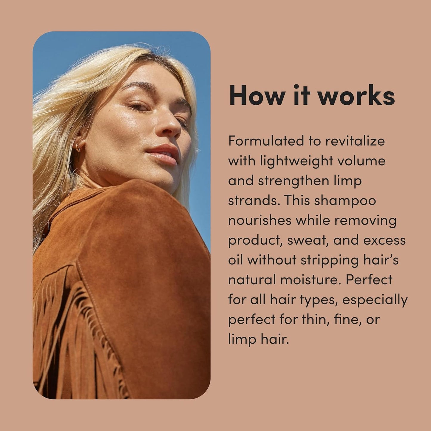 Hers Full Volume Shampoo - Rice Protein & Biotin Formula - Fine Hair & Root Lift Daily Shampoo - Volumizing Hair Care - Coastal Cedar Citron Scent -