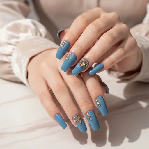 New! Kay Bei Blue Hour Luxe Press-On Nails