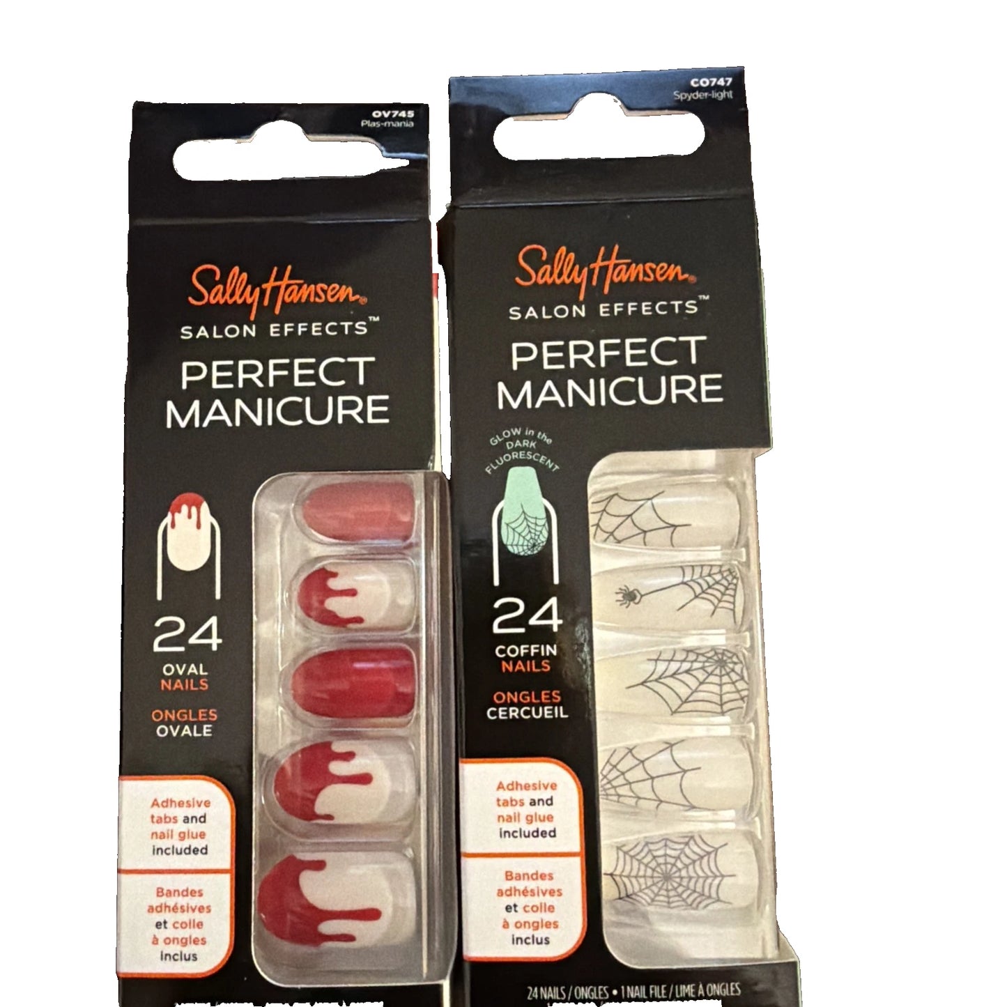 Sally Hansen Perfect Manicure Press On Nails 2 Pack | Coffin & Oval | New