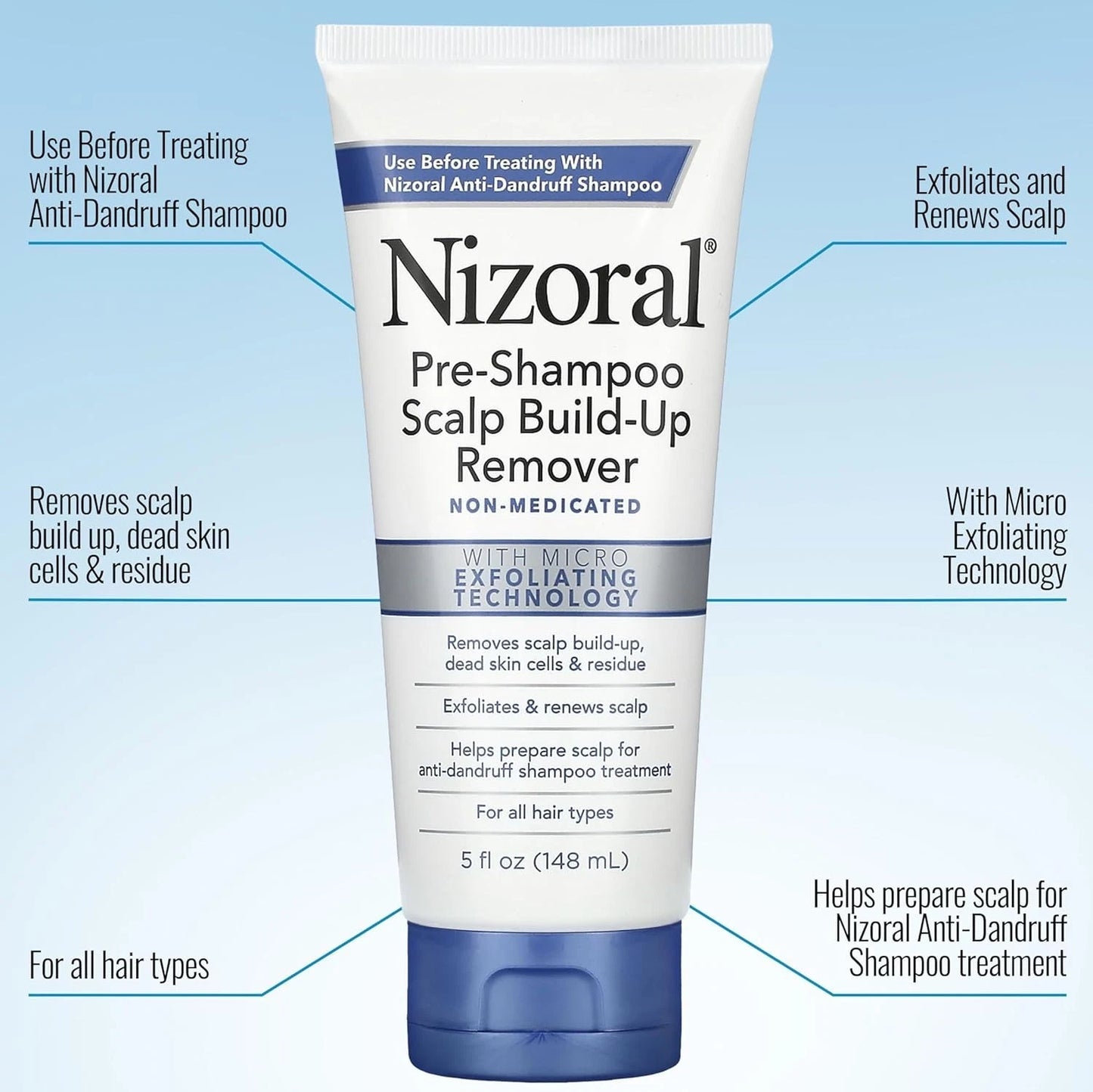 Nizoral Pre-Shampoo Scalp Build-Up Remover 5oz (2 Pack) Dandruff Prep NEW
