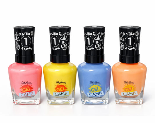 Sally Hansen Miracle Gel Nail Polish Set Bright Colors No UV Lamp 4pc