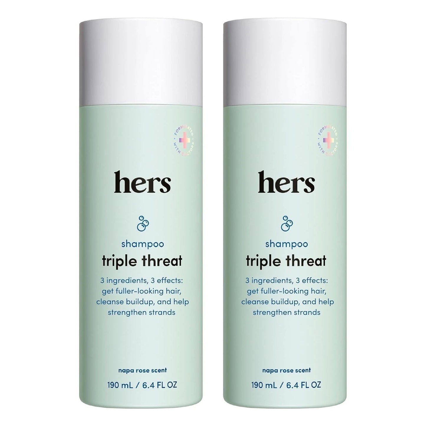 Hers Triple Threat Shampoo 6.4 oz 2 Pack | Strengthening | Napa Rose