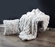 Load image into Gallery viewer, LILY NY Sculpted Faux Fur Throw Blanket
