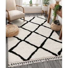 Load image into Gallery viewer, Celosia  Shag Black Rug 5&#39;3&quot; x 7&#39;3&quot;
