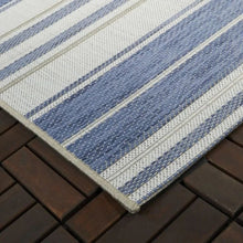 Load image into Gallery viewer, Power Loom Blue/White Indoor/Outdoor 5x7
