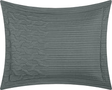 Load image into Gallery viewer, Chic Home Jazmine 3 Piece Comforter Set Embossed Geometric Vine Pattern, Queen, Grey
