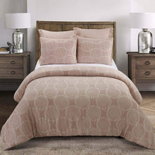 Load image into Gallery viewer, Donna Sharp Leon Comforter Set Geometric Blush Cotton 3 Piece, Queen Size
