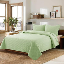 Load image into Gallery viewer, Country Living Solid Washed 2-Piece Seafoam Twin Quilt Set
