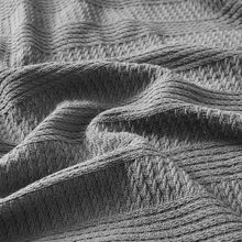 Load image into Gallery viewer, Nautica - Queen Blanket, Soft Cotton Bedding, (Rope Stripe Grey, Queen)
