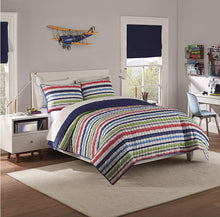 Load image into Gallery viewer, WAVERLY Kids Froot Loops 3pc Quilt Set, Navy, Full
