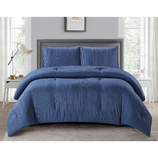 Lily NY 3-Pc Tribeca Crinkle King Comforter Set