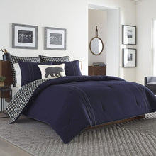 Load image into Gallery viewer, Eddie Bauer, 100% Cotton Kingston Reversible Comforter Set, Navy
