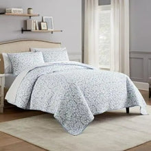 Load image into Gallery viewer, Waverly Damask All Season Full/Queen Quilt Set
