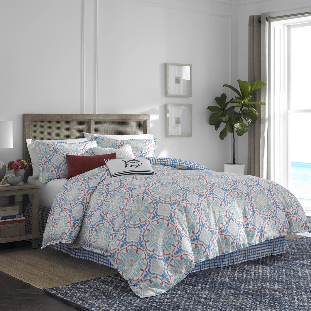 Southern Tide Dory Lane Queen Multi-Color Comforter Set, TWIN